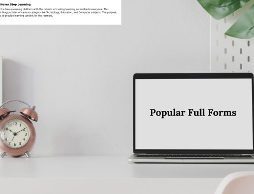 Technology Full Forms: You Should Know